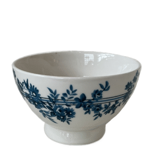 Cottage blue floral latte bowl 