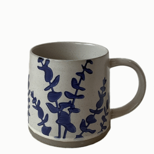 Earth blue foliage mug Floral Design
