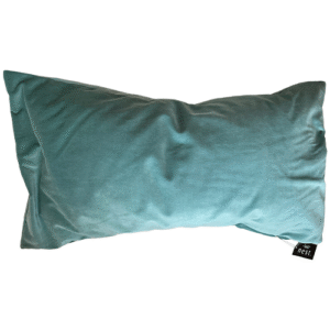Mint green velvet pillow