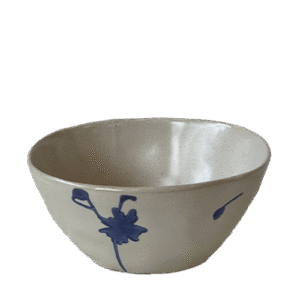 Stoneware bowls with botanicals 