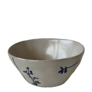 Stoneware bowls with botanicals Single Branch