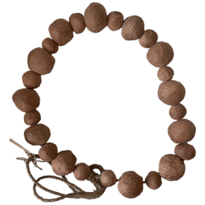 Terracotta mud pie beads